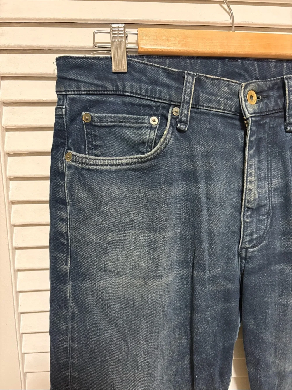 rag & bone Slim Straight Dark Wash Jeans